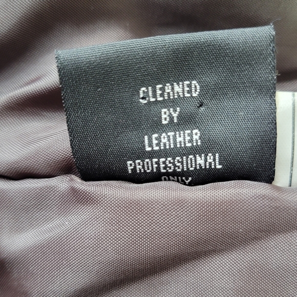 DANY Leather Coat  Women Size L Brown Hooded Zip Snaps 4 Pockets Cinched Vintage - Picture 10 of 13